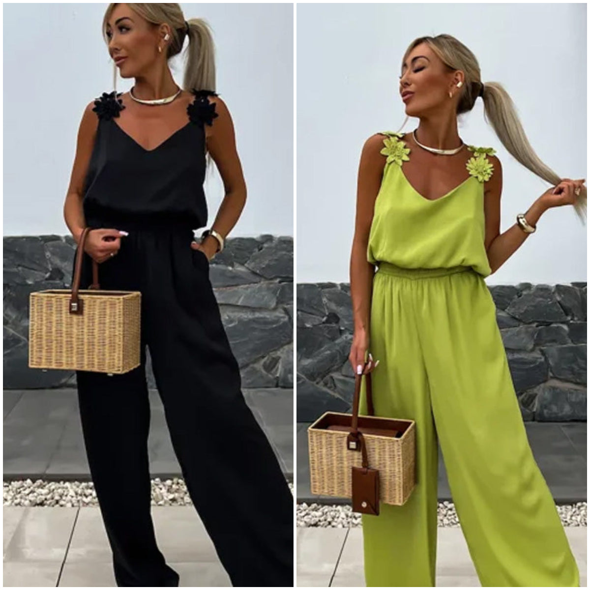 🔥Ärmelloser Damen-Jumpsuit mit weitem Bein
