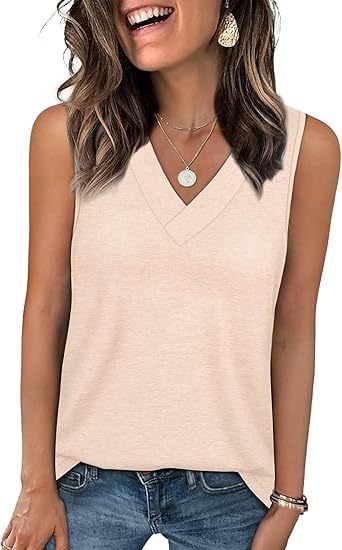 🎁Sommeraktion: 50 % Rabatt✨Damen-Casual-Top ohne Ärmel mit V-Ausschnitt und lockerer, figurbetonter Passform