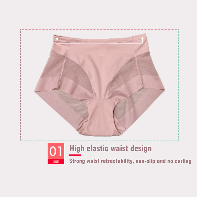 🎁 (4 Stück) 1 kaufen, 3 gratis dazu ⏳Nahtlose formende High-Waist-Slips aus Eisseide