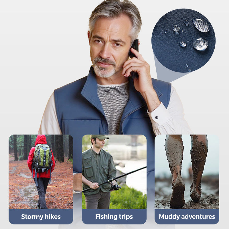 Wasserdichte Outdoor-Funktionsweste für Herren