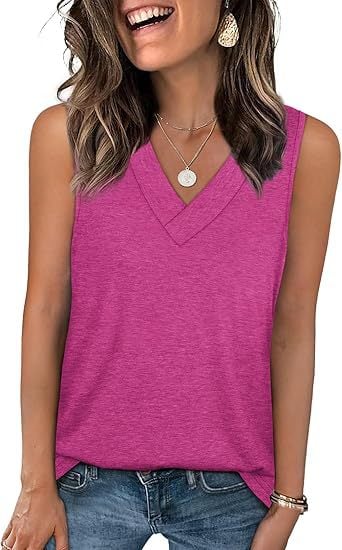 🎁Sommeraktion: 50 % Rabatt✨Damen-Casual-Top ohne Ärmel mit V-Ausschnitt und lockerer, figurbetonter Passform