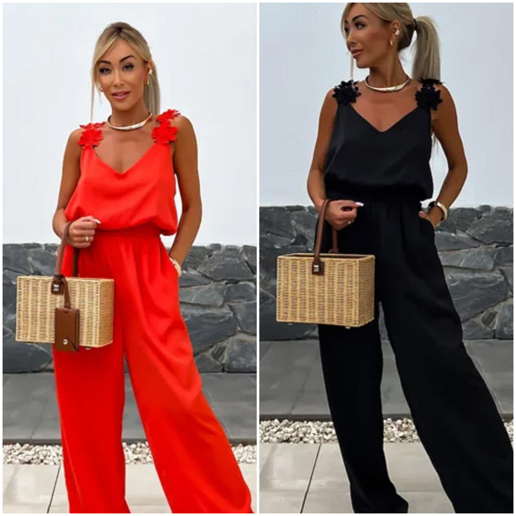 🔥Ärmelloser Damen-Jumpsuit mit weitem Bein
