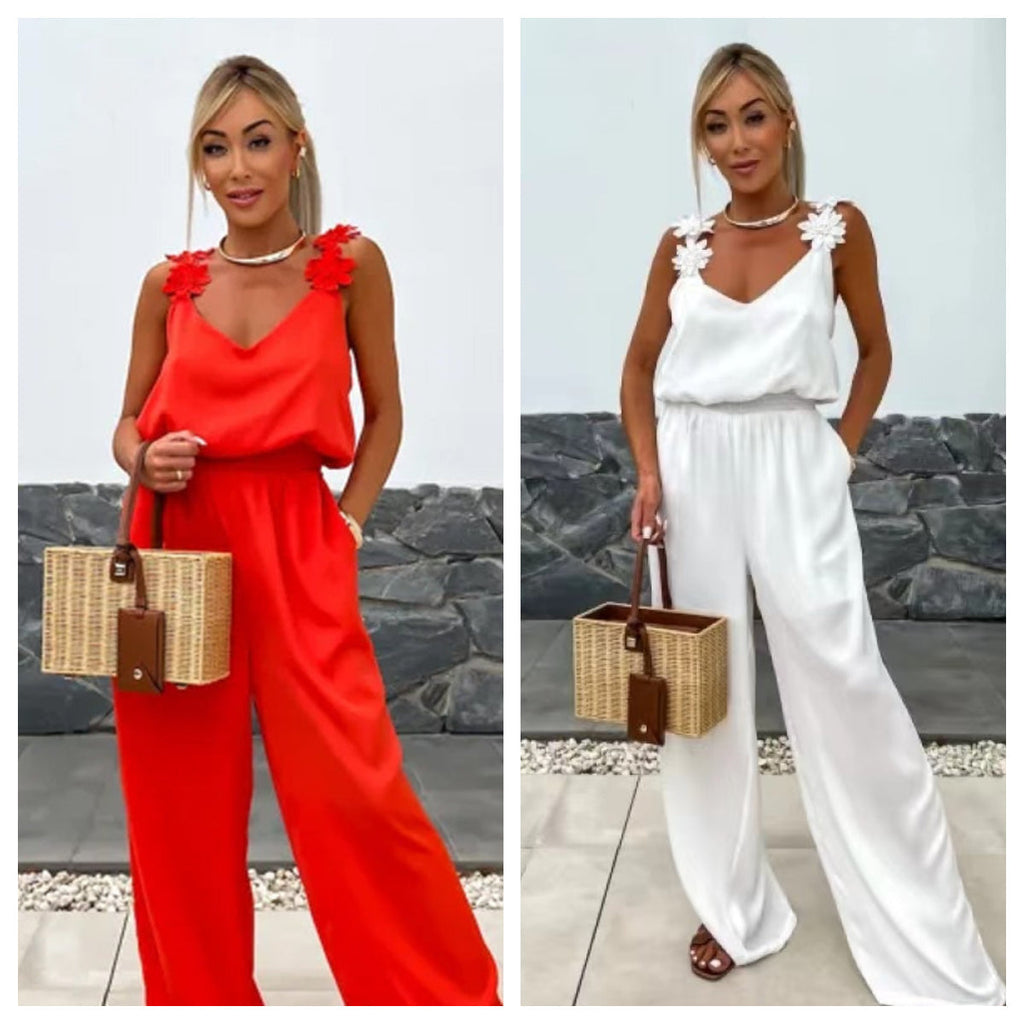 🔥Ärmelloser Damen-Jumpsuit mit weitem Bein
