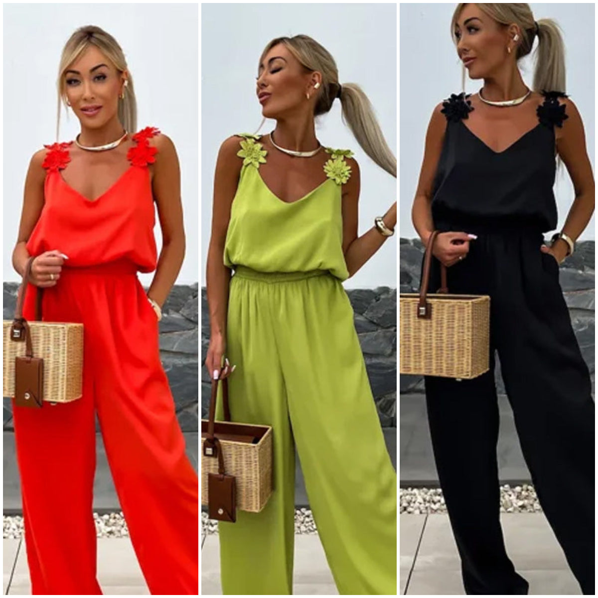🔥Ärmelloser Damen-Jumpsuit mit weitem Bein

