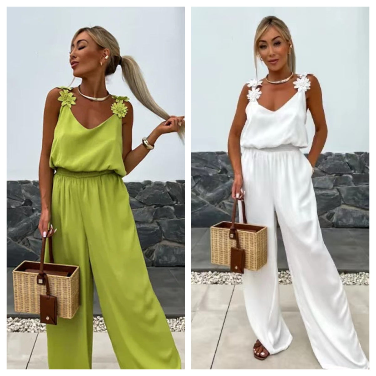 🔥Ärmelloser Damen-Jumpsuit mit weitem Bein
