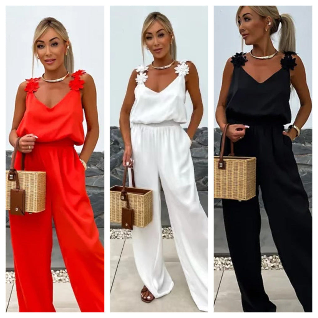 🔥Ärmelloser Damen-Jumpsuit mit weitem Bein
