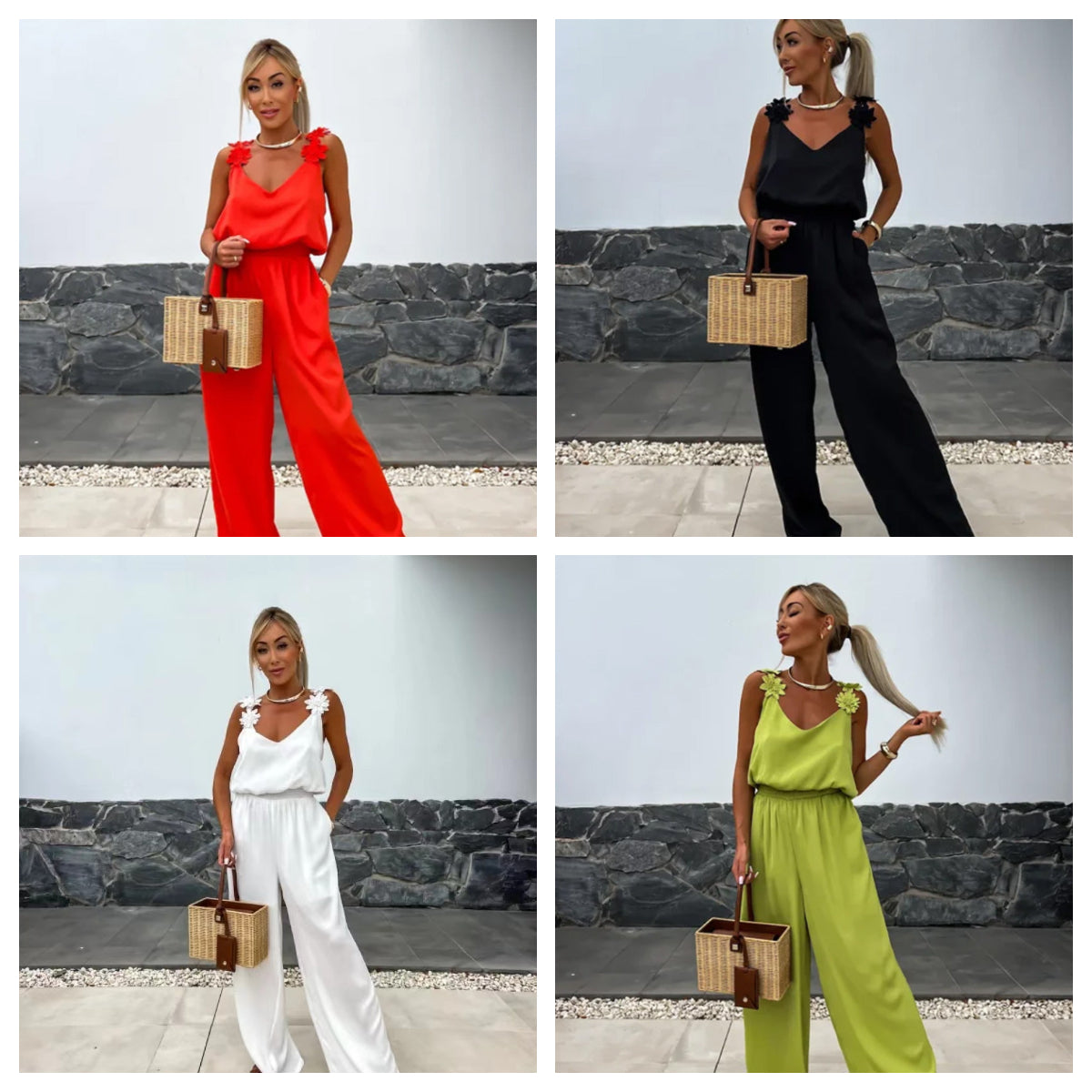 🔥Ärmelloser Damen-Jumpsuit mit weitem Bein
