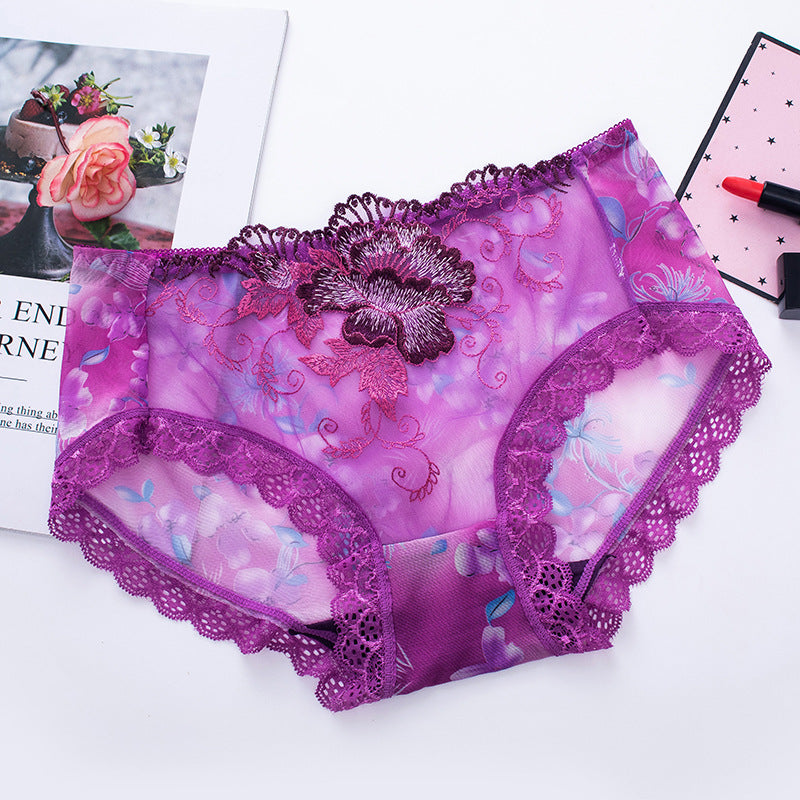 🔥7 kaufen, 7 gratis erhalten🔥Antibakterielle Baumwollslip mit Spitzenstickerei