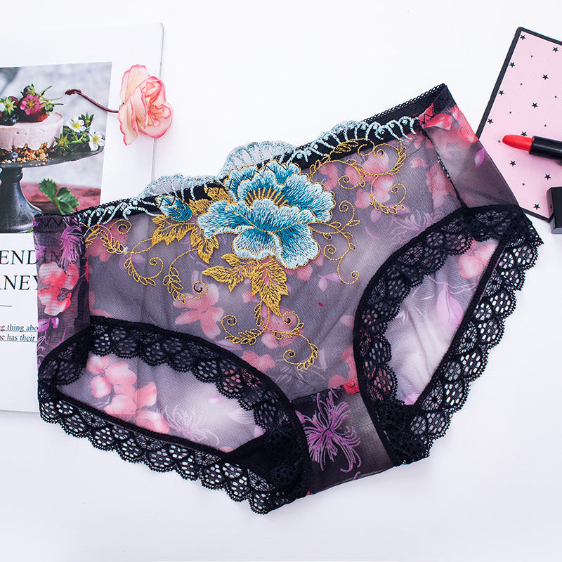 🔥7 kaufen, 7 gratis erhalten🔥Antibakterielle Baumwollslip mit Spitzenstickerei