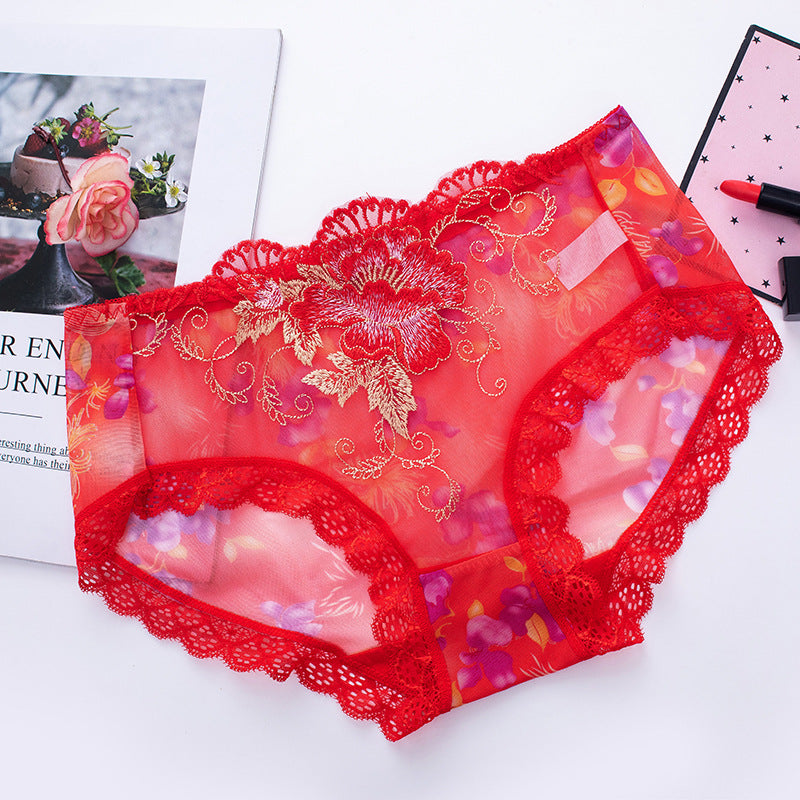 🔥7 kaufen, 7 gratis erhalten🔥Antibakterielle Baumwollslip mit Spitzenstickerei