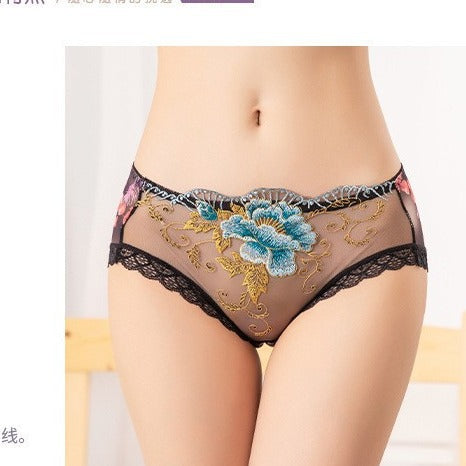 🔥7 kaufen, 7 gratis erhalten🔥Antibakterielle Baumwollslip mit Spitzenstickerei
