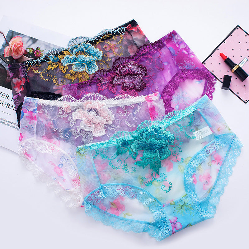 🔥7 kaufen, 7 gratis erhalten🔥Antibakterielle Baumwollslip mit Spitzenstickerei