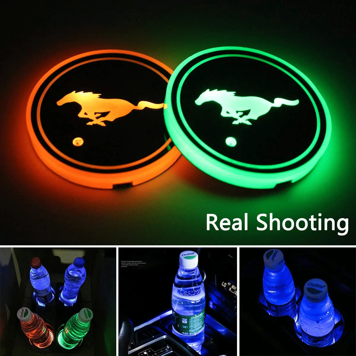 Heißer Sale 🎁50% RABATT 🎁7-farbige LED-Auto-Logo-Becherhalter mit Beleuchtung (1 Paar)