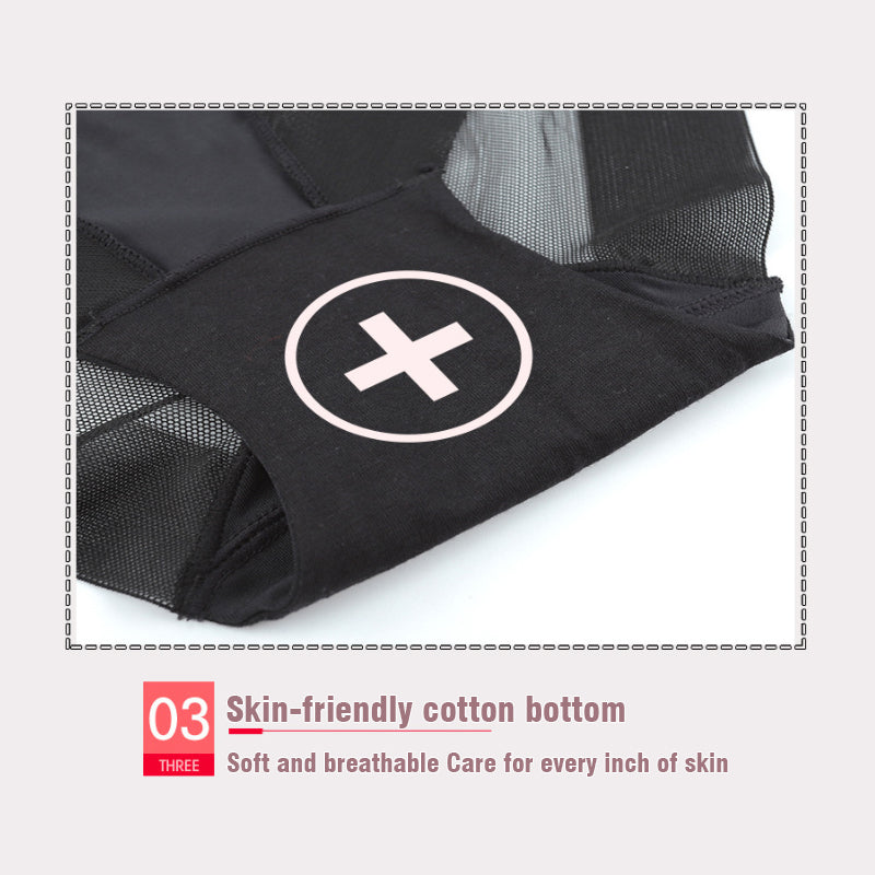 🎁 (4 Stück) 1 kaufen, 3 gratis dazu ⏳Nahtlose formende High-Waist-Slips aus Eisseide
