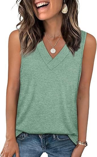 🎁Sommeraktion: 50 % Rabatt✨Damen-Casual-Top ohne Ärmel mit V-Ausschnitt und lockerer, figurbetonter Passform