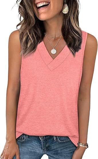🎁Sommeraktion: 50 % Rabatt✨Damen-Casual-Top ohne Ärmel mit V-Ausschnitt und lockerer, figurbetonter Passform