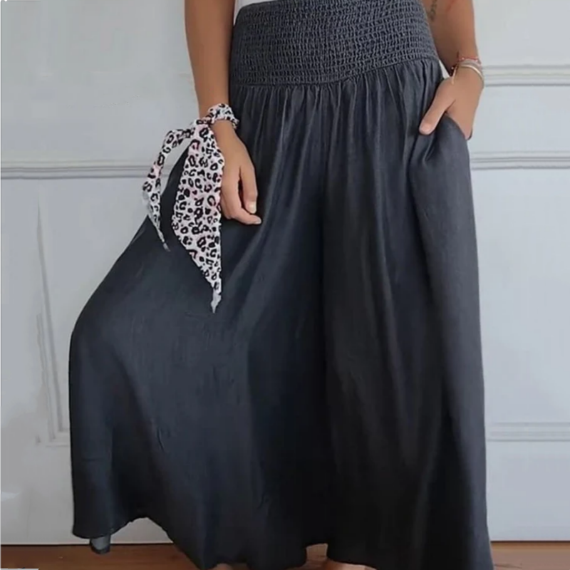 🔥Heiße Angebote 🔥 Trendige Damenjeans mit hoher Taille, weitem Bein und Taschen