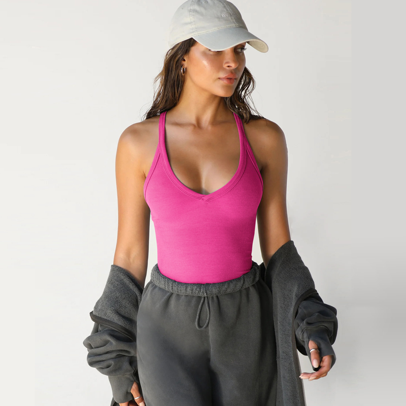 ✨ Müheloser Stil, alltäglicher Komfort – Tanktop mit tiefem V-Ausschnitt ✨