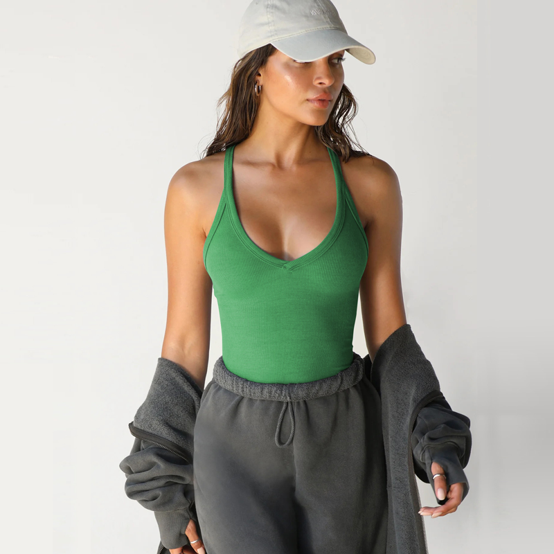 ✨ Müheloser Stil, alltäglicher Komfort – Tanktop mit tiefem V-Ausschnitt ✨