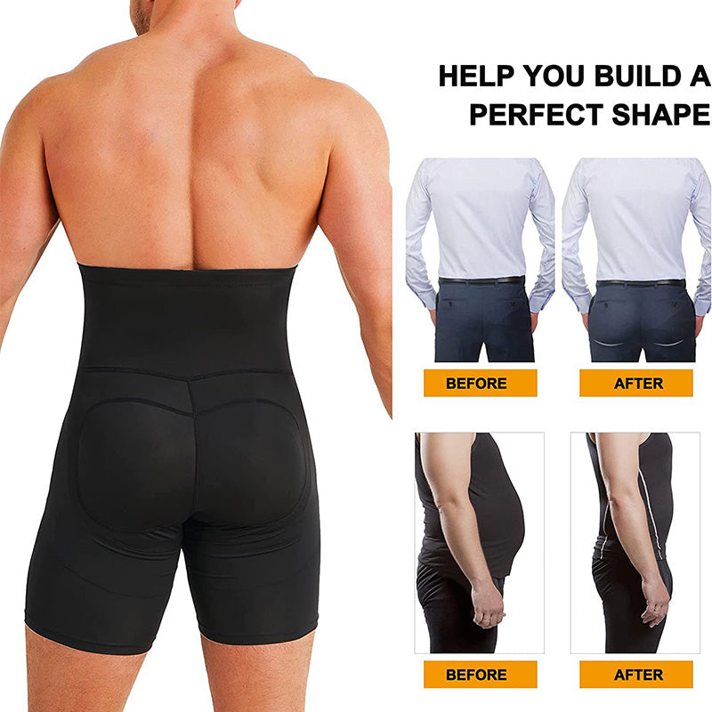 🔥Bauchweg-Shapewear mit Po-Lift für Herren mit hohem Bund