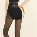 Damen-Strumpfhose mit Plüschfutter, hoher Taille, blickoptik und Bauch-weg-Effekt
