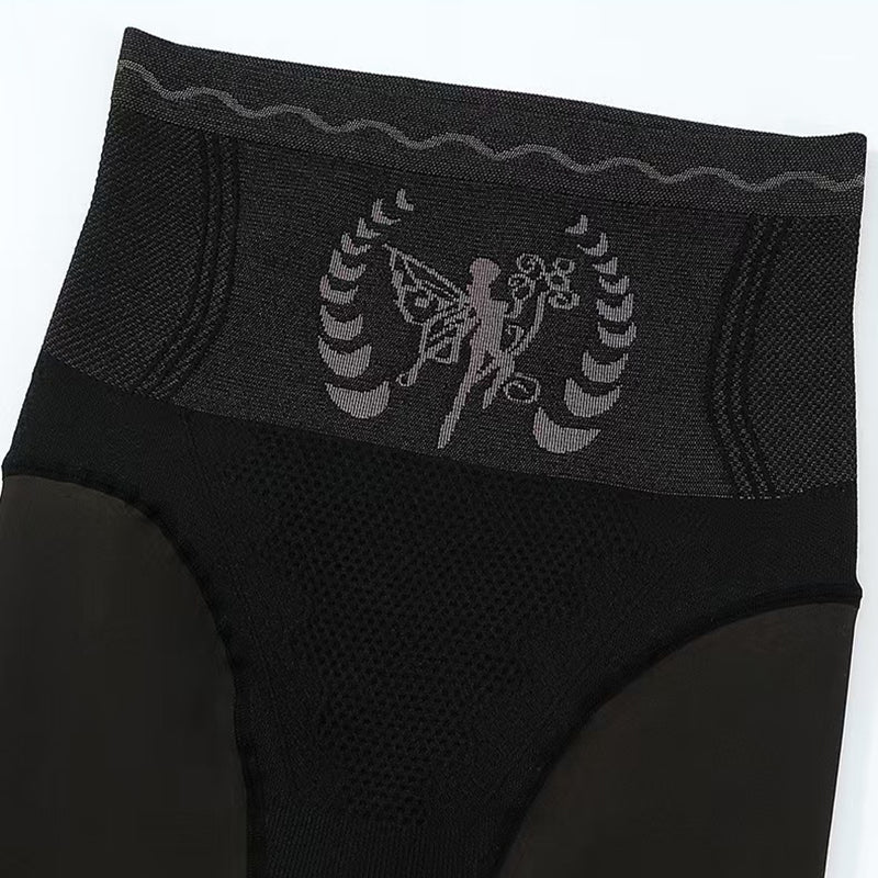 Damen-Strumpfhose mit Plüschfutter, hoher Taille, blickoptik und Bauch-weg-Effekt